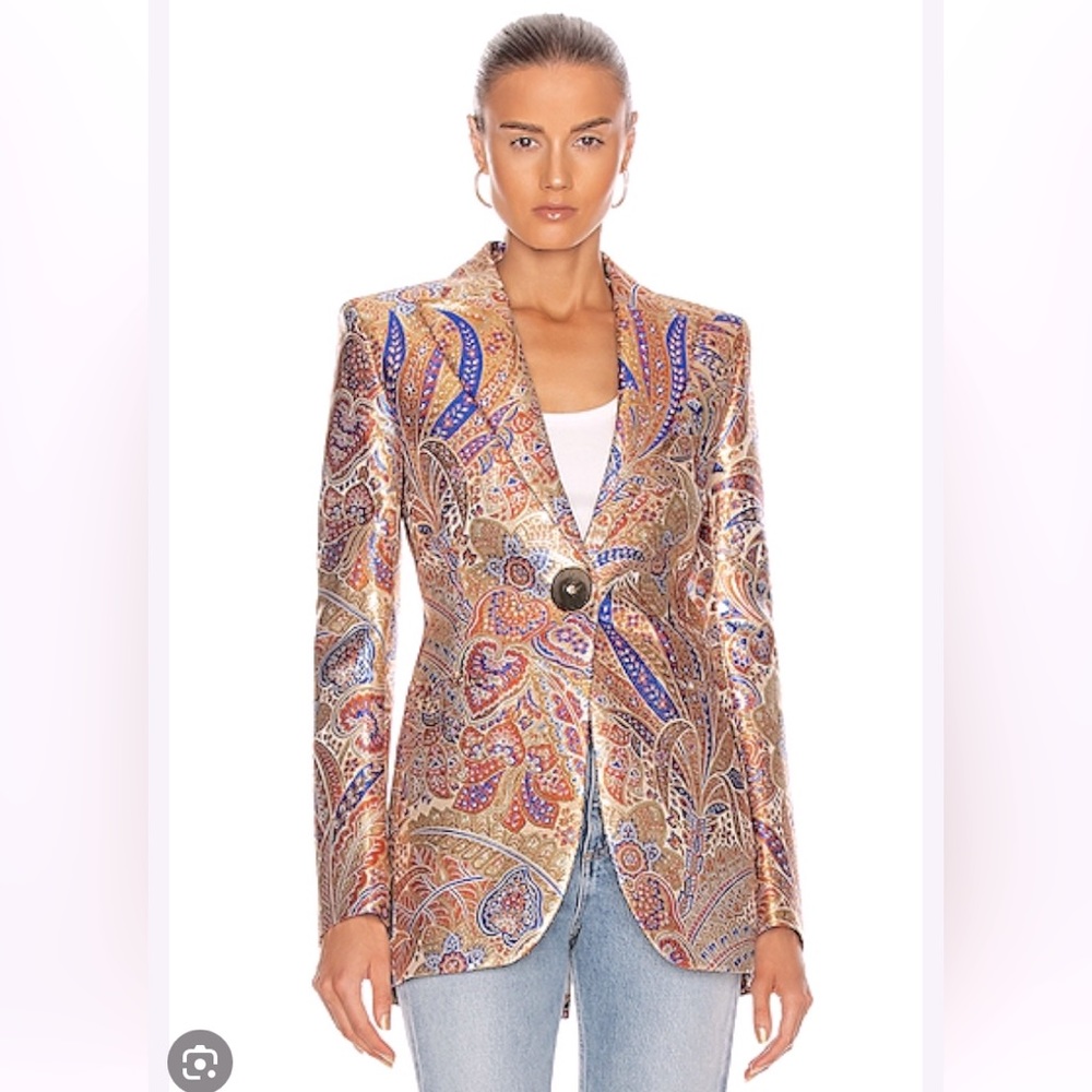 Paco Rabanne Gold Paisley Blazer